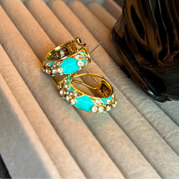 Heidi Daus Jewelry - Heidi Daus Turquoise Enamel Statement Earrings